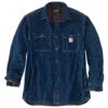Carhartt Denim Fleece Lined Snap Front Shirt - Hemd