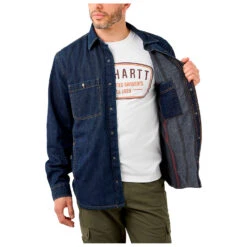 Carhartt Denim Fleece Lined Snap Front Shirt - Hemd -Icebreaker Günstiges Geschäft carhartt denim fleece lined snap front shirt hemd detail 4