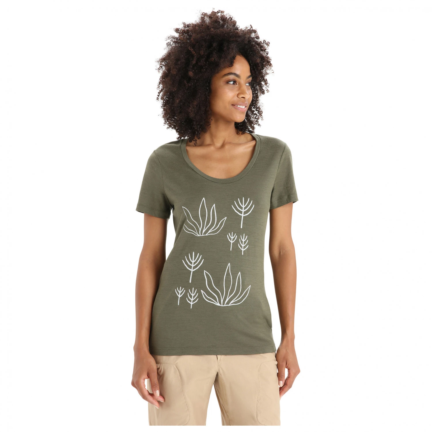 Icebreaker Women's Tech Lite II S/S Scoop Tee Fresh Growth - Merinoshirt 3 Icebreaker Women's Tech Lite II S/S Scoop Tee Fresh Growth - Merinoshirt – Bild 3