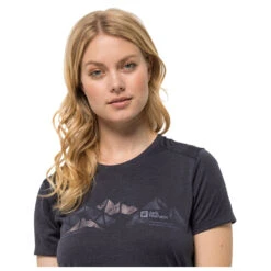 Jack Wolfskin Women's Crosstrail Graphic - Funktionsshirt -Icebreaker Günstiges Geschäft jack wolfskin womens crosstrail graphic funktionsshirt detail 4