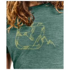 Ortovox 120 Cool Tec Mountain Logo T-Shirt - Merinoshirt -Icebreaker Günstiges Geschäft ortovox 120 cool tec mountain logo t shirt merinoshirt detail 4