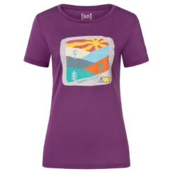 Super.natural Women's Mountain Art Tee - Merinoshirt -Icebreaker Günstiges Geschäft supernatural womens mountain art tee merinoshirt 1